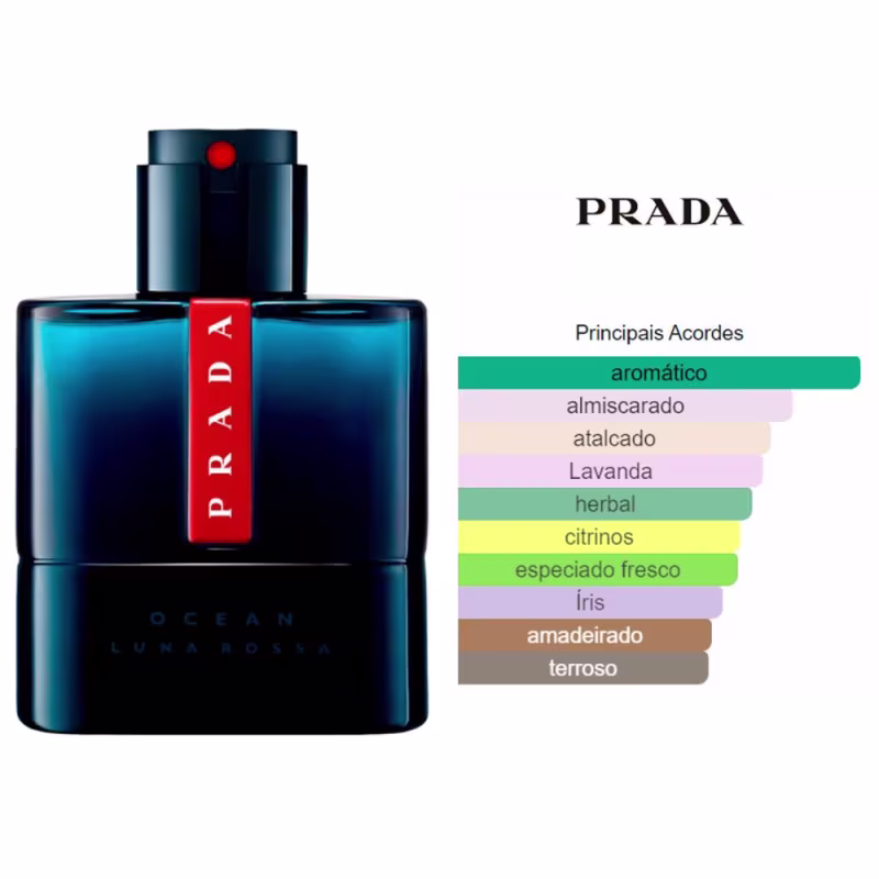 Perfume Masculino Luna Rossa Ocean Prada Eau de Toilette 100ml.