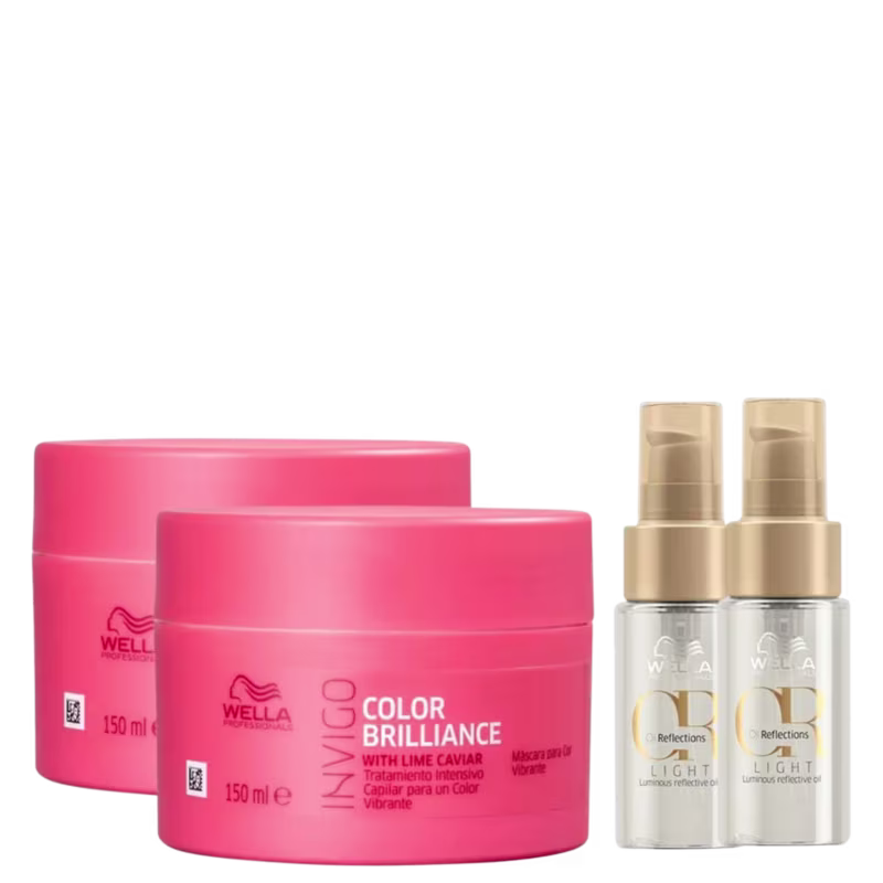 Kit Wella Professionals Invigo Color Brilliance Oil Power Shine Light (4 Produtos)