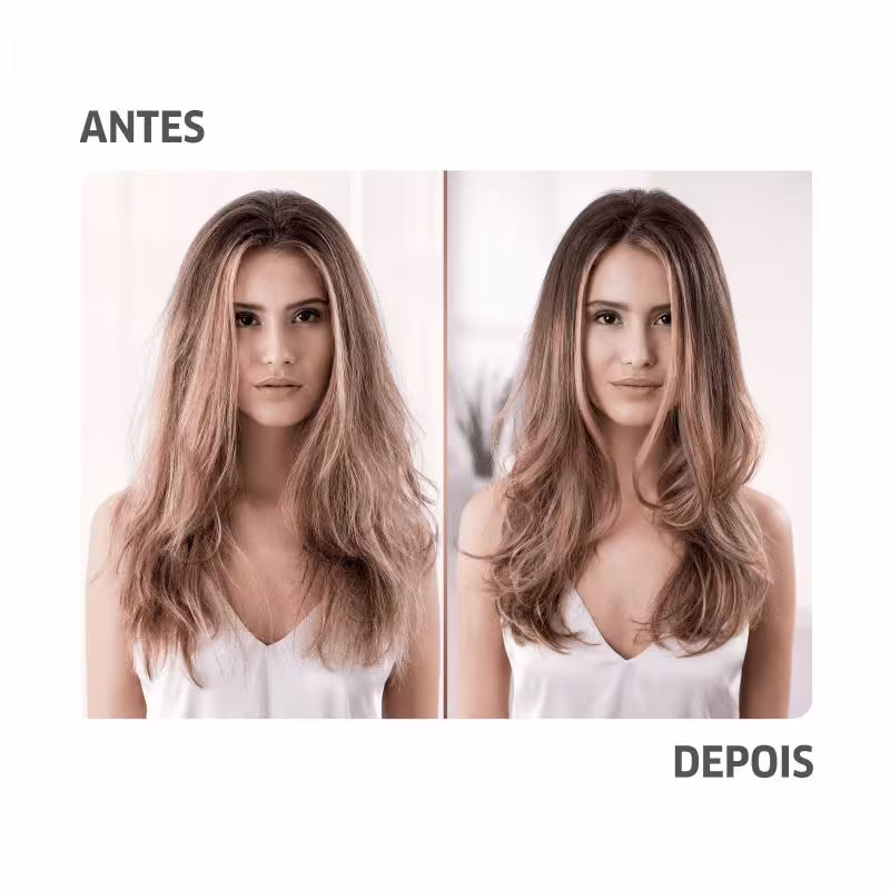 Imagem de antes e depois do uso do Oil Reflections.