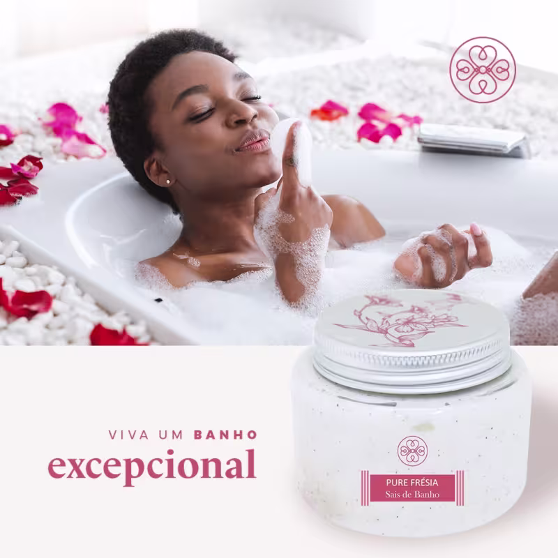 Flora Vie Pure Frésia - Sais de Banho 200g