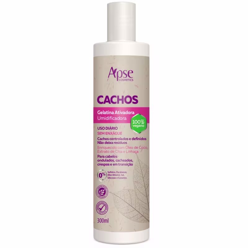 Kit Gelatina Apse para Cabelos Cacheados, Ondulados e Crespos 3x300ml
