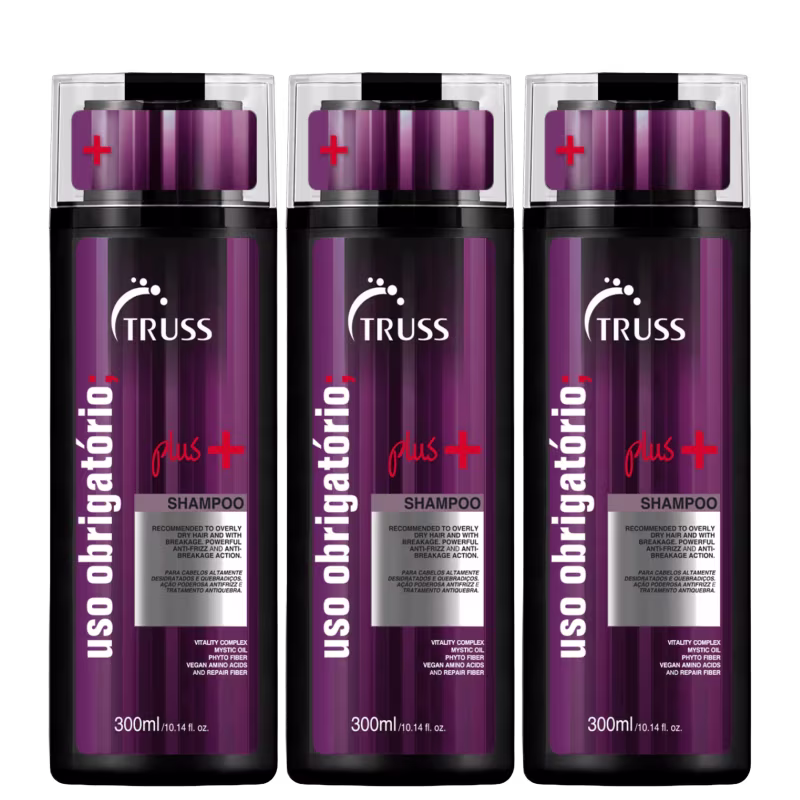 Kit TRUSS Uso Obrigatório Plus+ Shampoos Triple (3 Unidades)