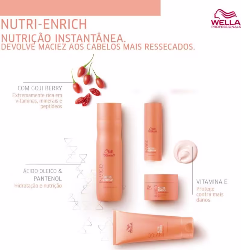 Kit  Wella Invigo Nutri-Enrich (Shampoo 250ml + Condicionador 200ml + Máscara 150ml)