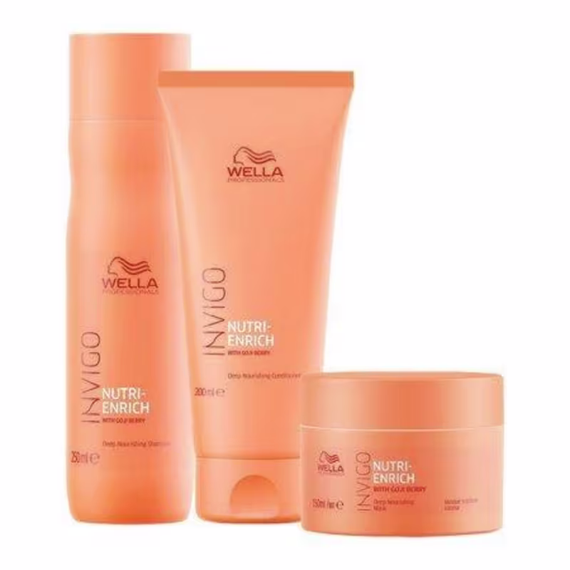 Kit  Wella Invigo Nutri-Enrich (Shampoo 250ml + Condicionador 200ml + Máscara 150ml)