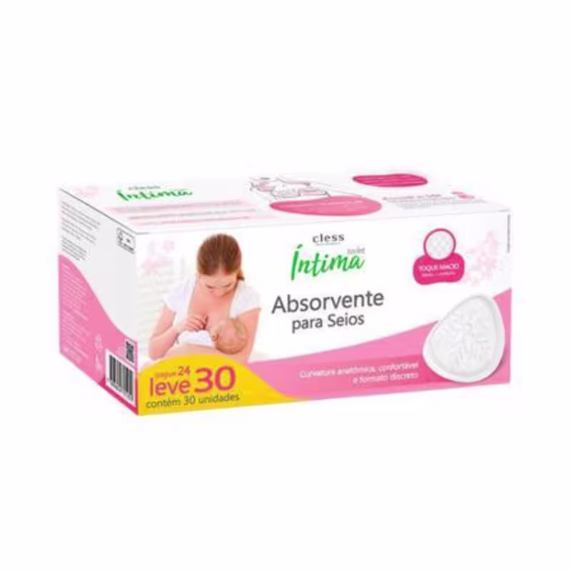 Absorvente para Seios Cless Toilet Intíma - 30 unidades