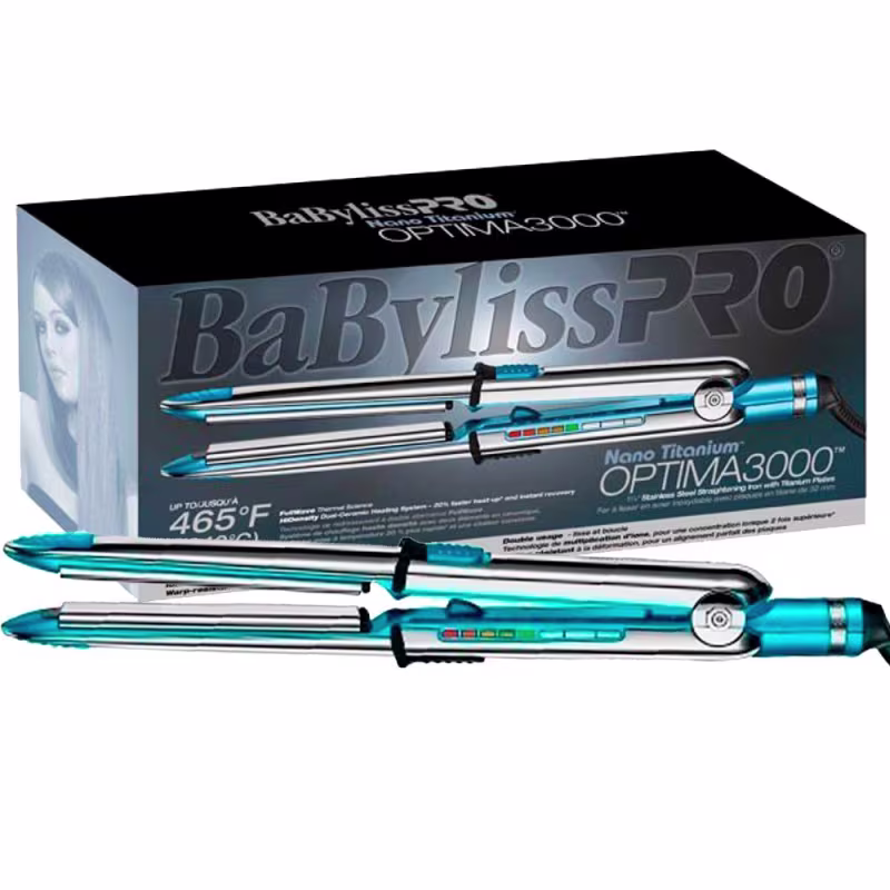 Prancha de Cabelos Nano Titanium Optima 3000 da marca Babyliss Pro.