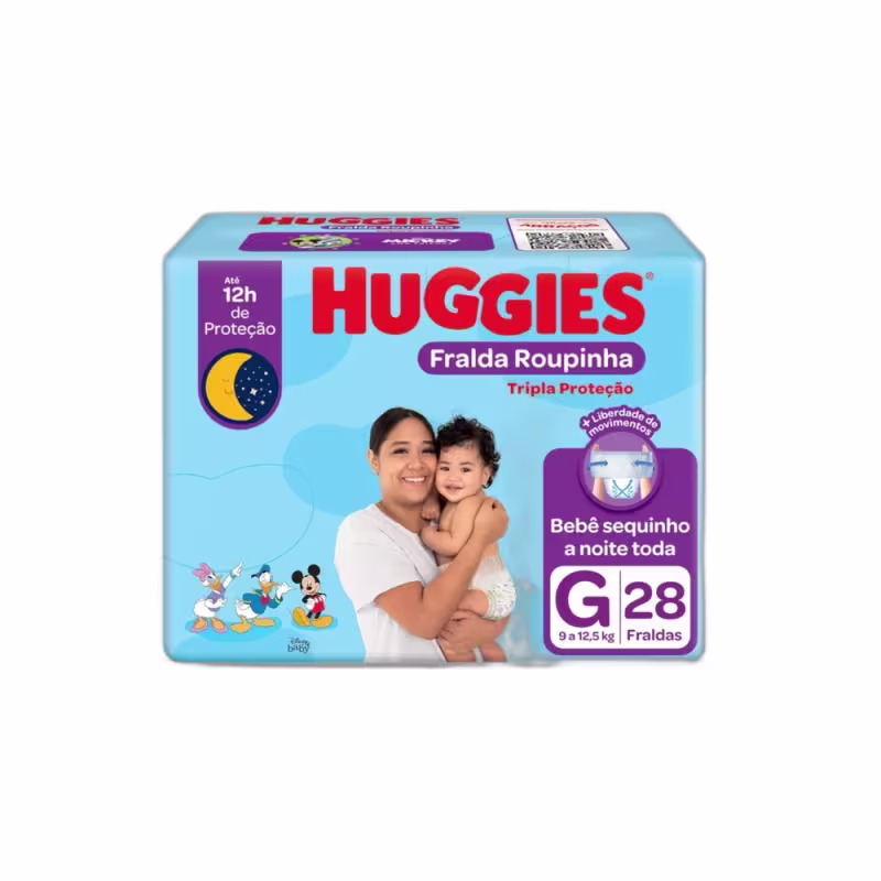 Huggies Disney Baby Roupinha Tripla Proteção G - Fralda (168 Unidades)
