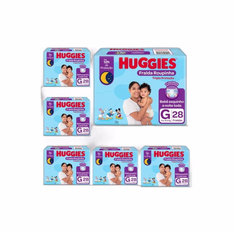 Huggies Disney Baby Roupinha Tripla Proteção G - Fralda (168 Unidades)