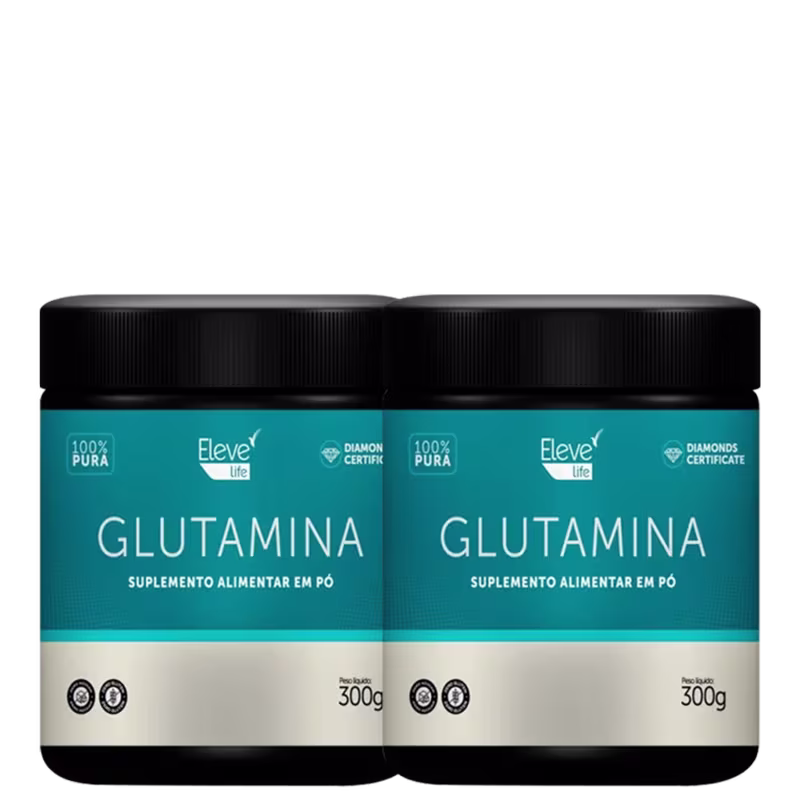 Glutamina 300g - 2 unidades - ELEVE LIFE + E-book