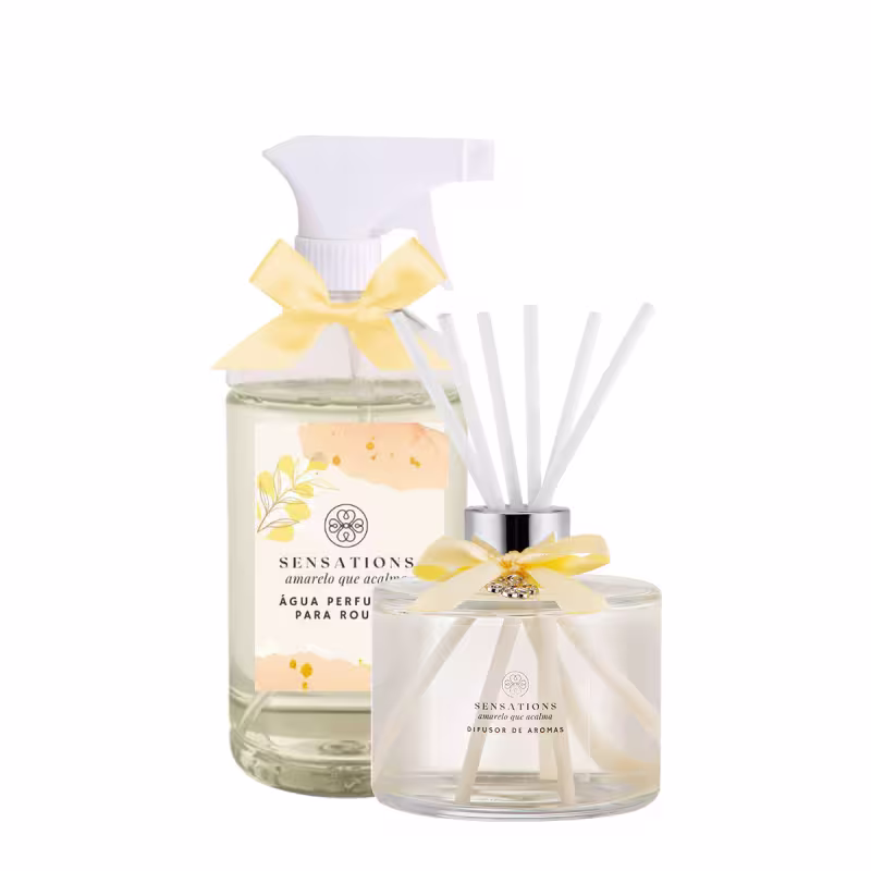 Kit Flora Vie Amarelo que Acalma Água Perfumada e Difusor de Aromas (2 produtos)