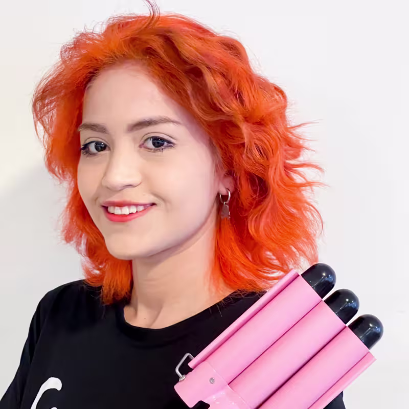 Kit Modelador Triondas Dani Ondas Perfeitas 32mm Bivolt + Creme Protetor Térmico Cachos - Segredo Dela