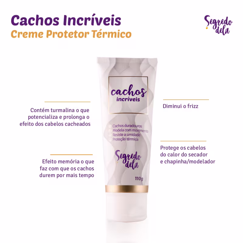 Kit Modelador Triondas Dani Ondas Perfeitas 32mm Bivolt + Creme Protetor Térmico Cachos - Segredo Dela