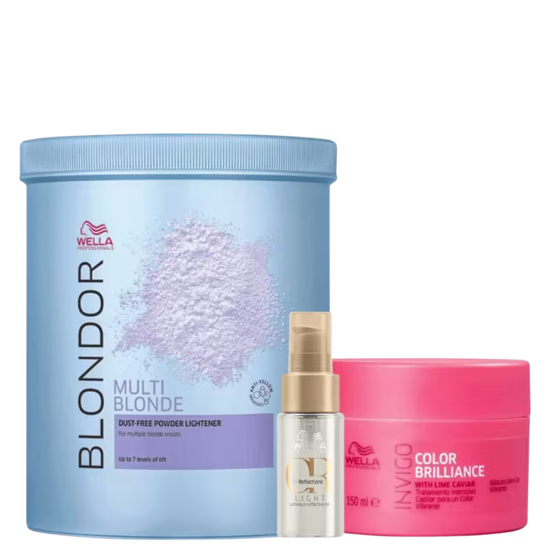 Kit Wella Professionals Invigo Color Brilliance Blondor Oil Reflections Light (3 Produtos)