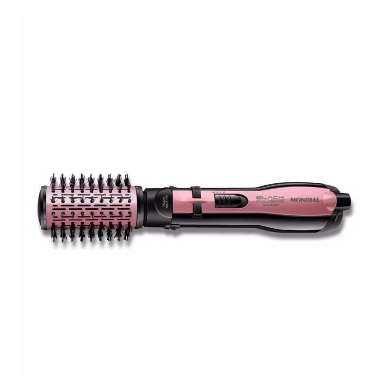 Escova Rotativa Mondial ER-10 1200W, Rose/Preto 127V