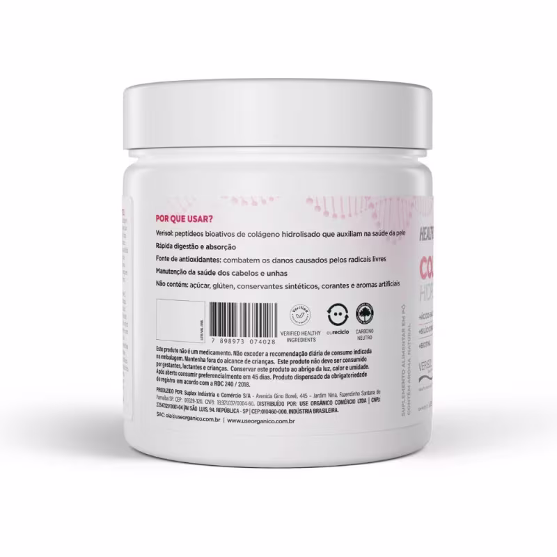Colágeno Hidrolisado com Ácido Hialurônico Healthspan 150g - Use Orgânico