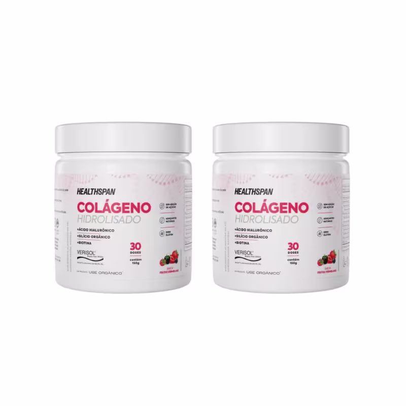 Kit com 2 Colágenos Hidrolisados com Ácido Hialurônico Healthspan 150g - Use Orgânico