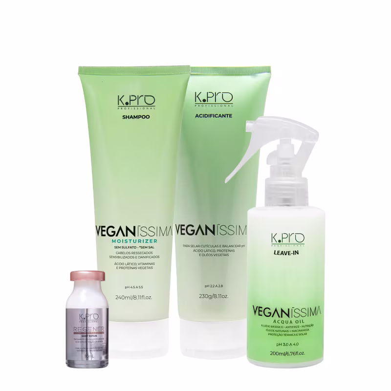 Kit K. Pro Veganíssima Veganíssima + Regenér Shot Repair (4 Produtos)