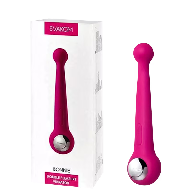 Vibrador Duplo Estimulador Clitoriano Rosa Bonnie Svakom