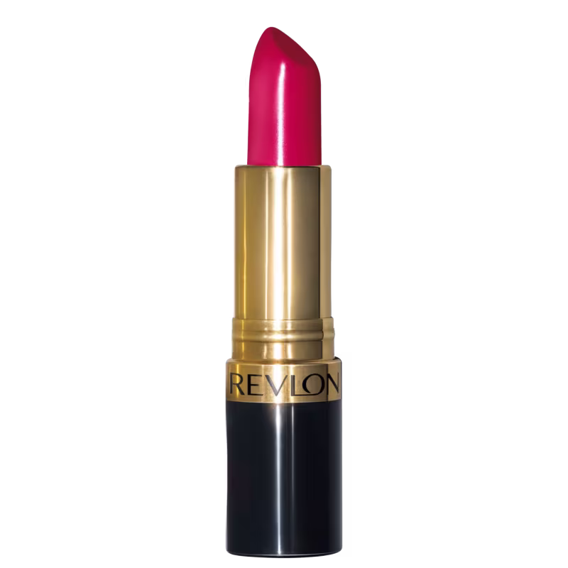 Batom em bala, base preta e parte superior dourada.