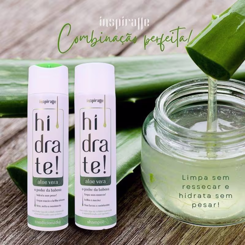 Shampoo Hidrate - O Poder da Babosa Aloe Vera - Inspiralle - 250ml