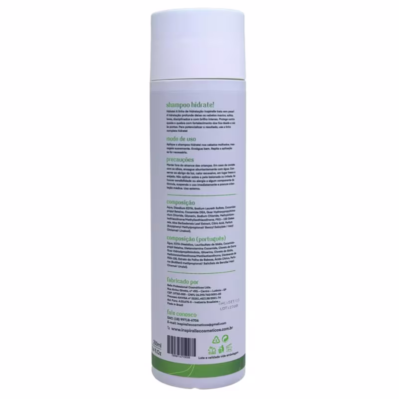Shampoo Hidrate - O Poder da Babosa Aloe Vera - Inspiralle - 250ml