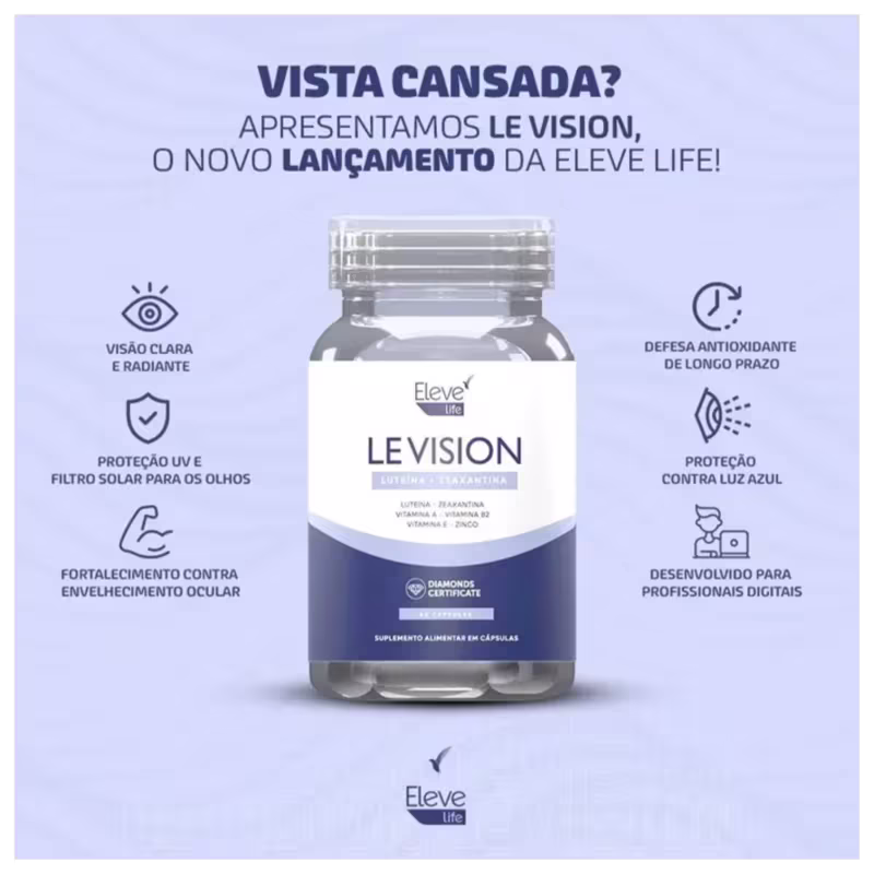 Le Vision - vitaminas para os olhos - 60 dias - 120 cápsulas