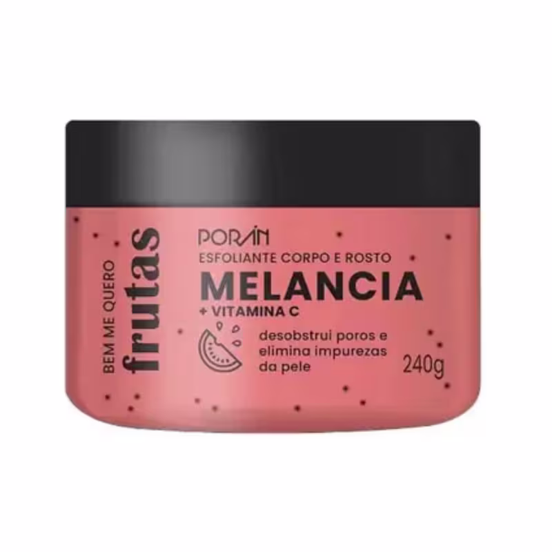 Porán Bem Me Quero Frutas Melancia + Vitamina C - Esfoliante Multifuncional 240g