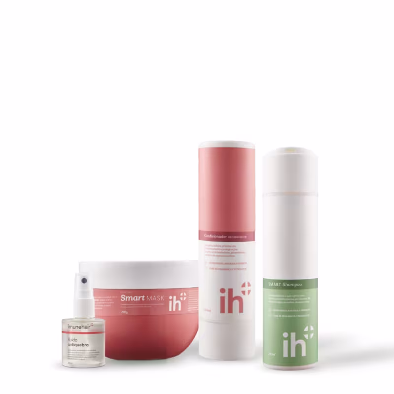 Kit Saúde Capilar - Fluido Antiquebra + 1x Smart Shampoo + 1x Smart Mask + 1x Condicionador reconstrutor
