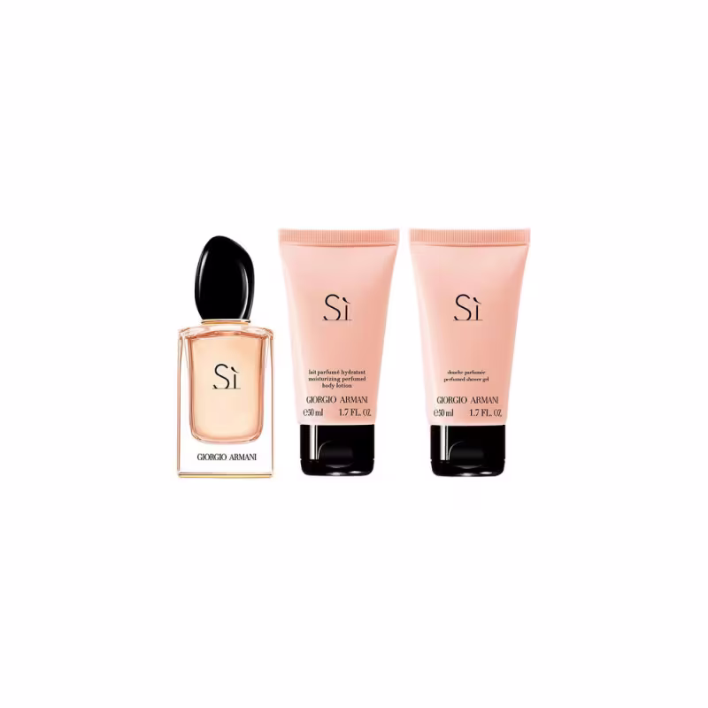 Conjunto Sì Giorgio Armani Feminino + Gel de Banho 50ml + Loção Corporal 50ml