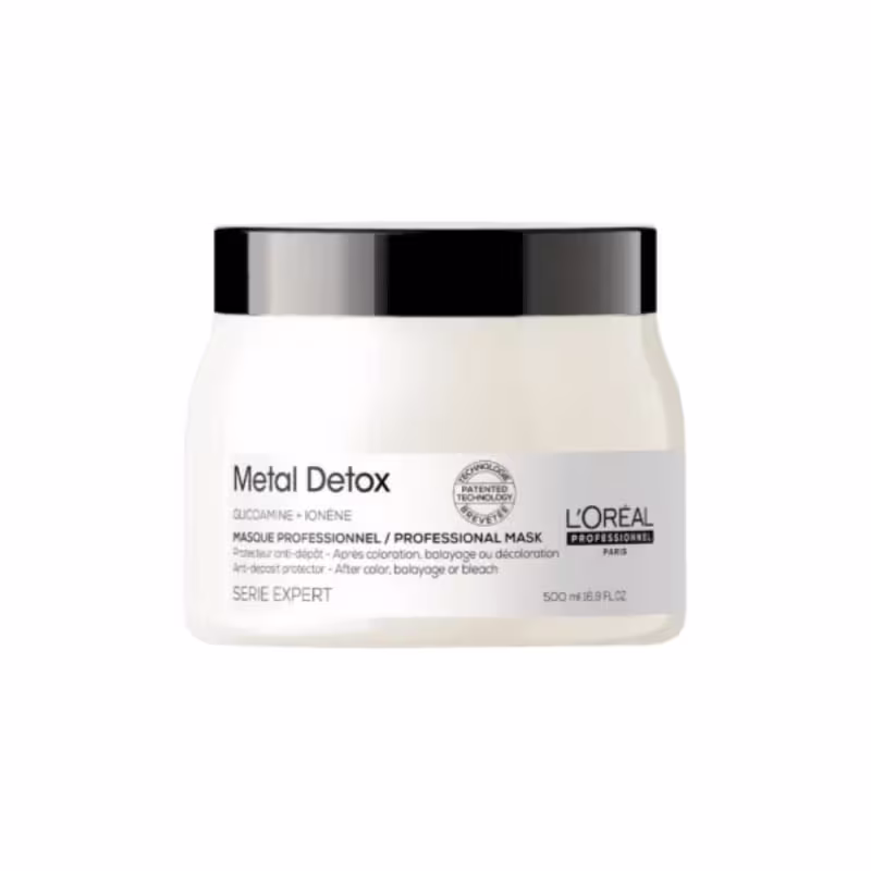 Máscara profissional da linha Serie Expert da L'Oreal Professionnel "Metal Detox".