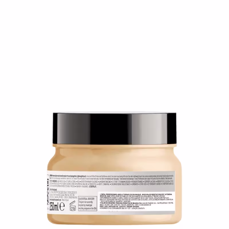 Kit L'Oréal Professionnel Serie Expert Absolut Repair Gold Quinoa + Protein Golden Tripla Ação, 3 produtos.