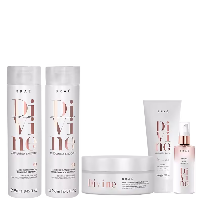 Kit Shampoo, Condicionador, Máscara e Leave-in - Braé