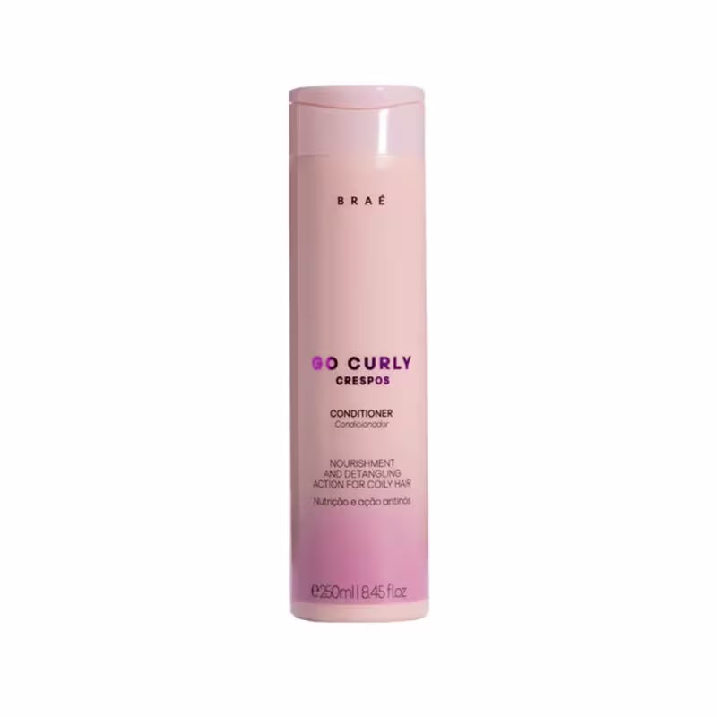 Kit Braé Go Curly Crespos Trio Shampoo 250ml, Condicionador 250ml, Leave-in 500ml