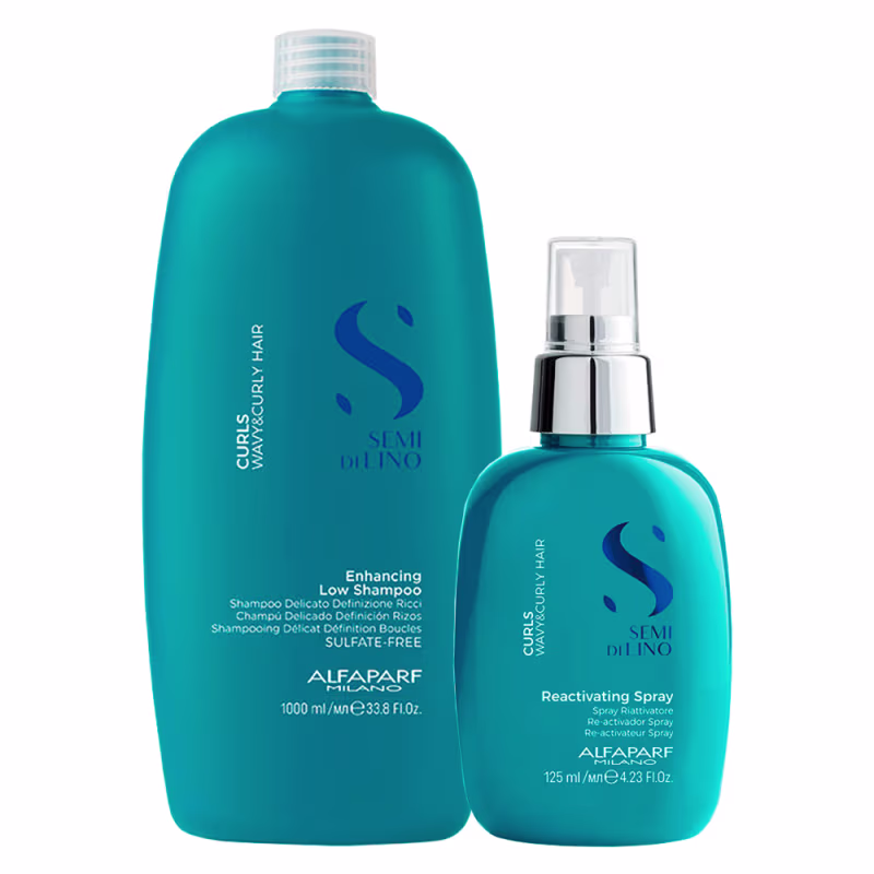 Kit Alfaparf Semi Di Lino Curls Reactivanting Duo Salon (2 Produtos)