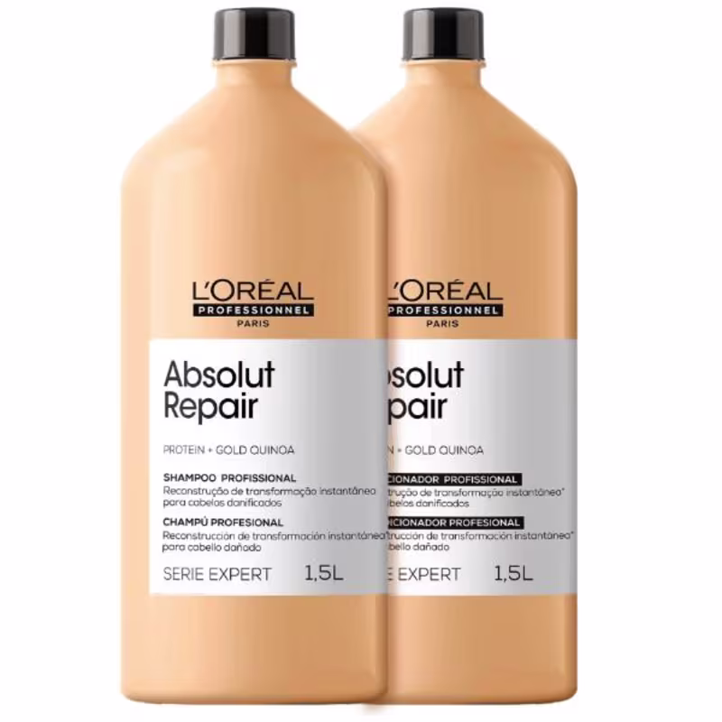 Kit L'Oréal Professionnel Serie Expert Absolut Repair Gold Quinoa + Protein Salon Duo (2 Produtos)