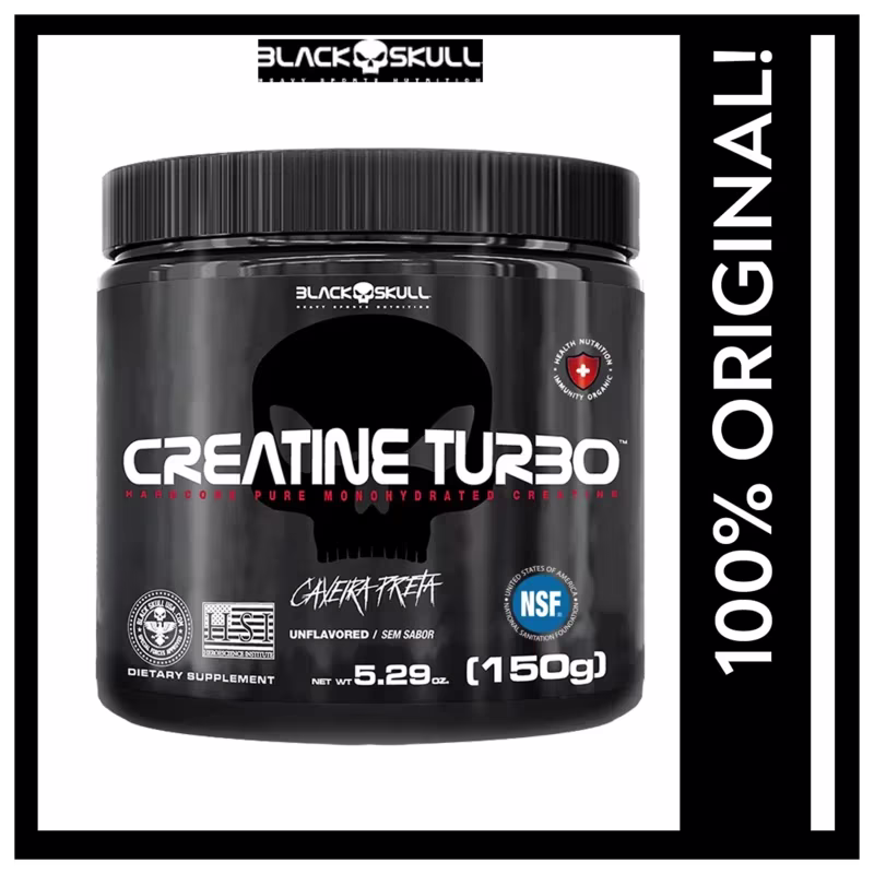 Black Skull Creatine Turbo Laranja - Suplemento Alimentar 150g