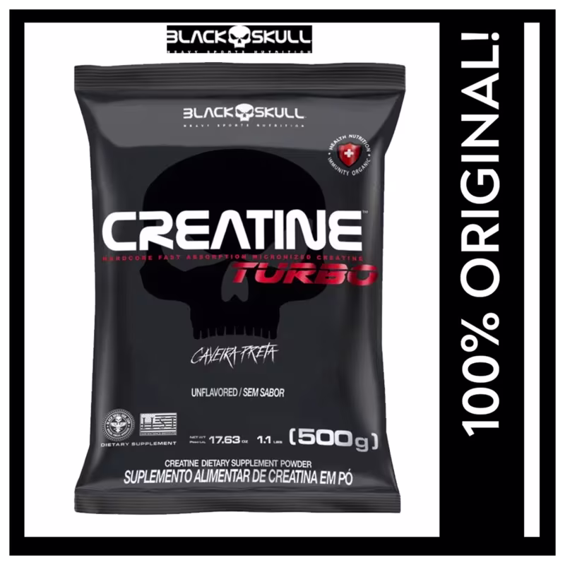 Creatina Black Skull Creatine Turbo SEM SABOR -500G(Refil)