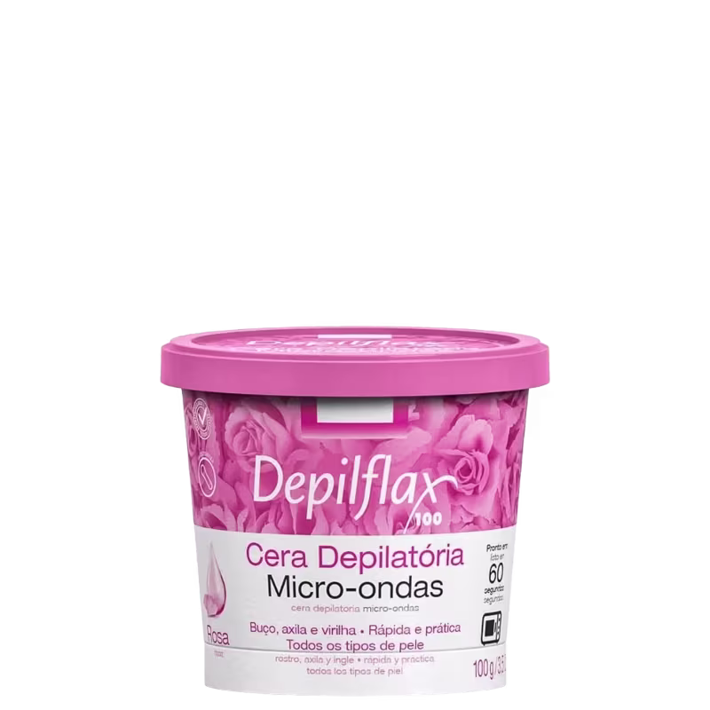 Depilflax Rosa - Cera Depilatória para Micro-Ondas 100g
