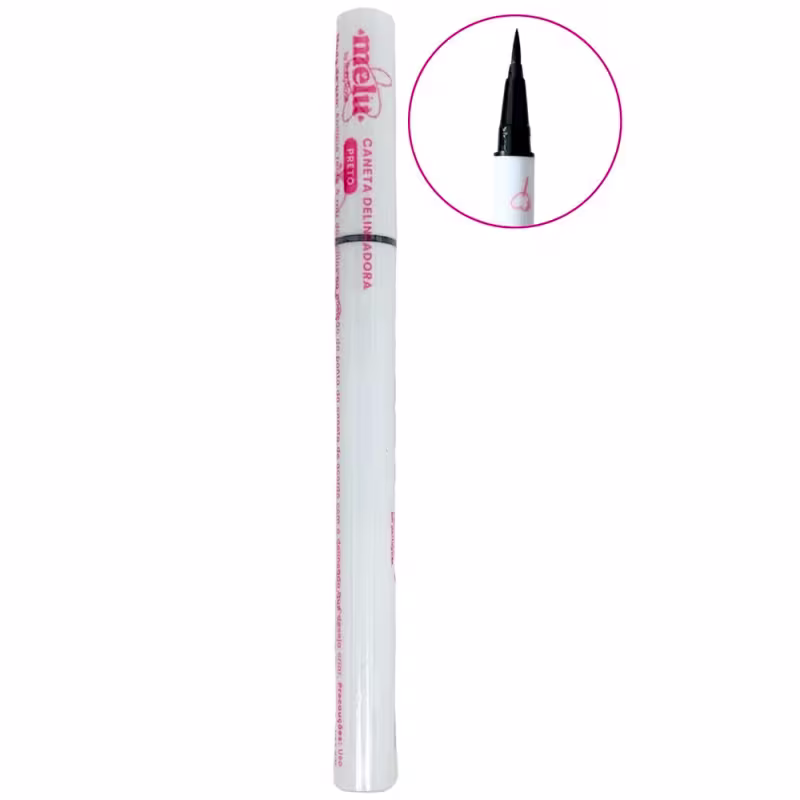 Caneta Delineadora Ruby Rose Melu Preto, 0,6g.