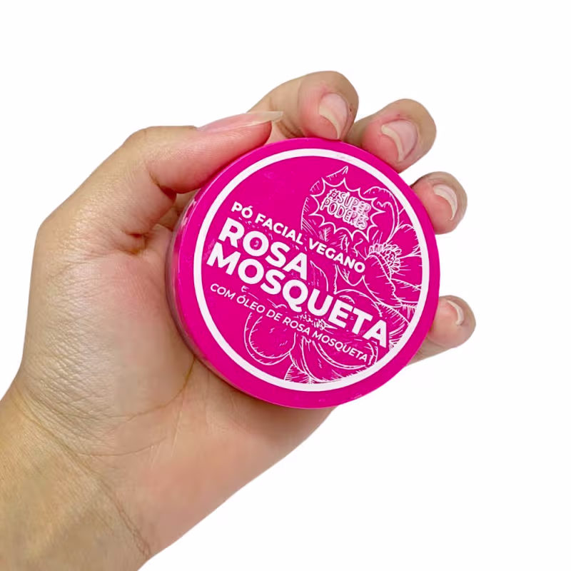 Pó Facial Vegano Rosa Mosqueta Super Poderes