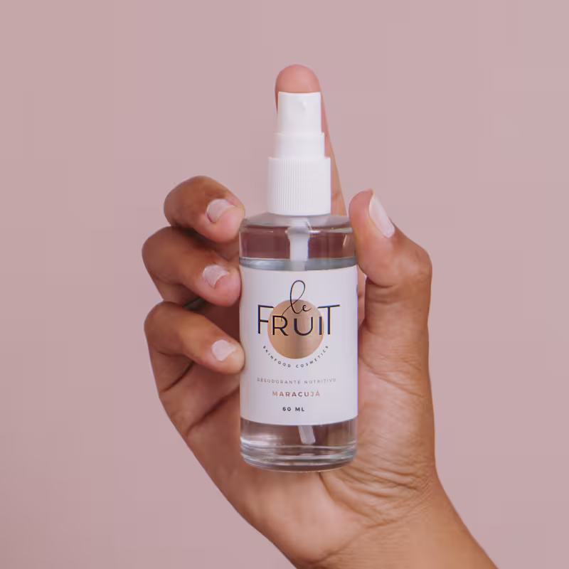 Kit 3 Unidades Desodorante Nutritivo de Maracujá  - Le Fruit - Vegano - Clareador e sem alumínio, 60ml, em spray