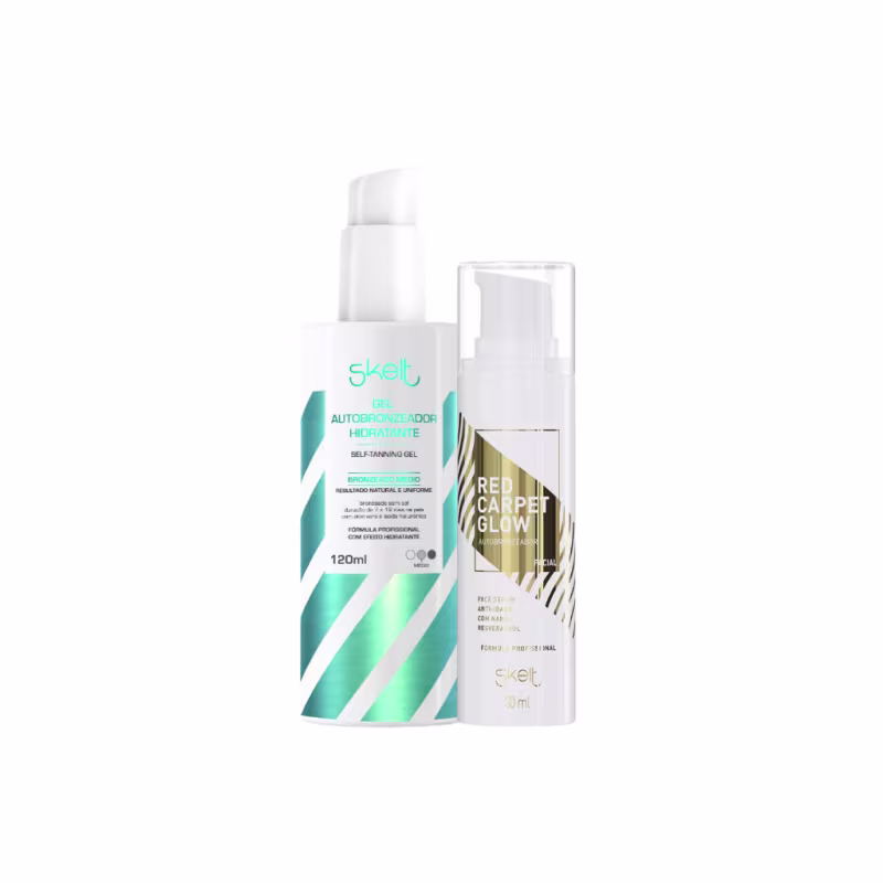 Kit Skelt - Gel Autobronzeador Hidratante 120ml + Autobronzeador Facial