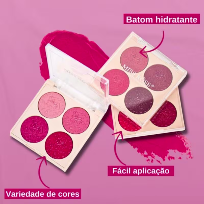 Miss Rôse #01 - Paleta de Batons