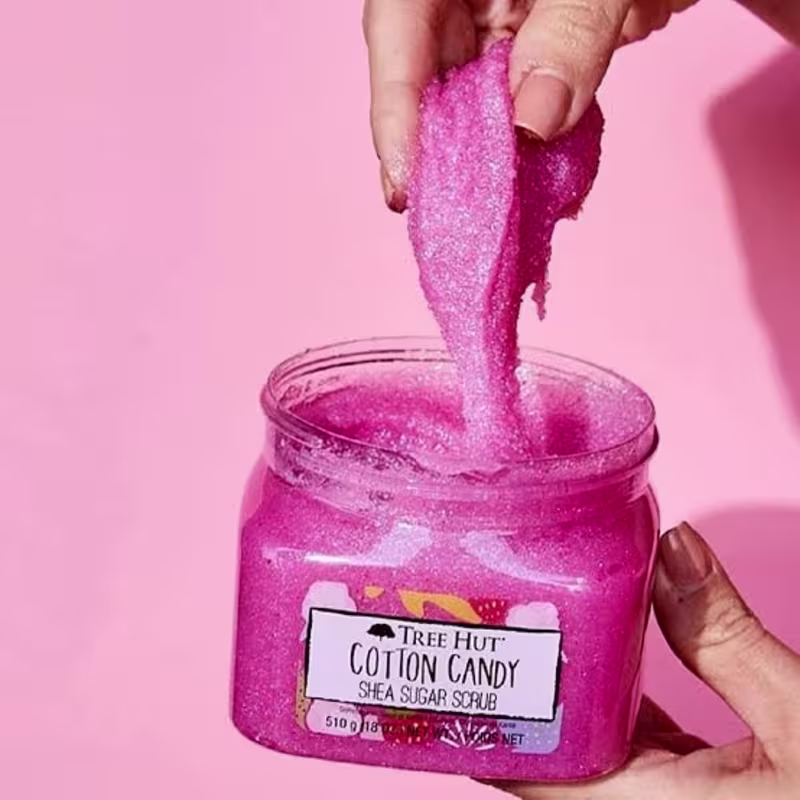 Esfoliante Corporal Tree Hut Cotton Candy Shea Sugar Scrub, 510g.