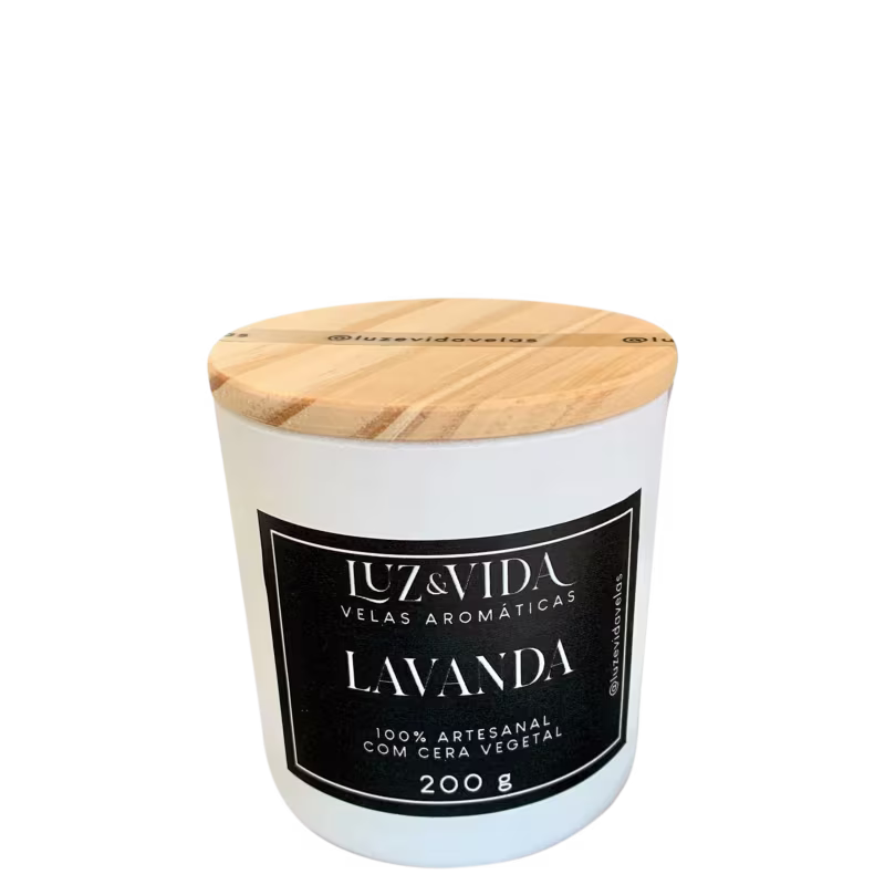 Luz e Vida Velas Aromáticas Luxo Lavanda - Vela Aromática 200g