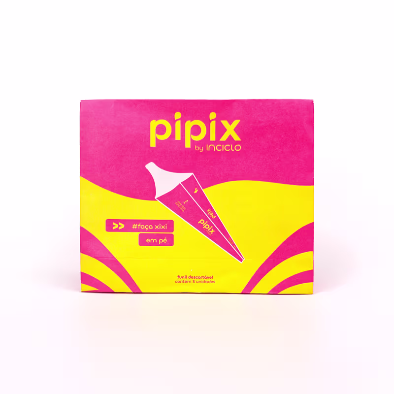 Kit Pipix funil urinário descartável Inciclo - 5 unidades