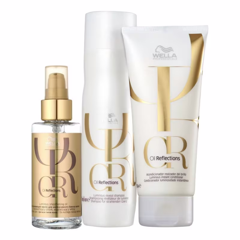 Kit Wella Professionals Oil Reflections Professional Shampoo 250ml + Condicionador 200ml + Oléo 100ml
