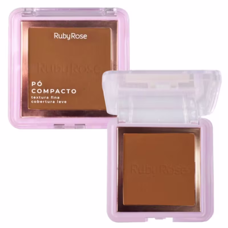 Pó Compacto Facial Ruby Rose Textura Fina PC80, 7,5g.
