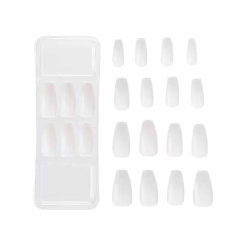 Unhas Postiças Naturals Kiss New York Natural Bailarina Longo