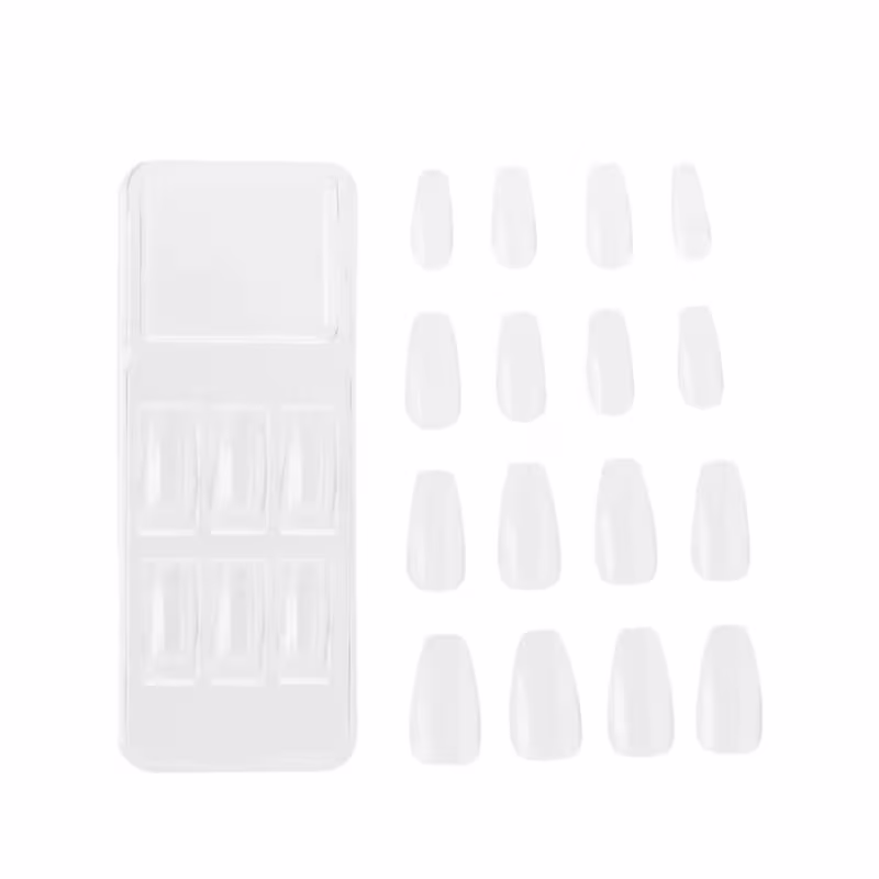 Unhas Postiças Naturals Kiss New York Transparente Bailarina Longo
